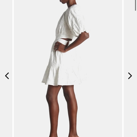 NWT En Saison cut out mini dress with puff sleeves - Picture 8 of 8